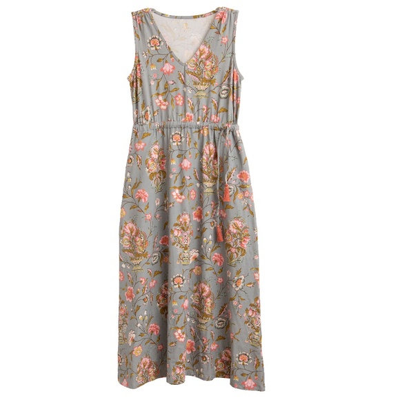 Spartina 449 Dresses & Skirts - Spartina 449 Maxi Dress Sz S Stretchy Jane Jardinere Lenea Cotton Tie Side